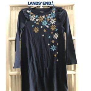 Lands' End long-sleeve t-shirt dress; girls' size M